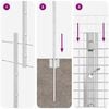 vidaXL Valla con Poste Plateado 1,2 x 50 m Acero