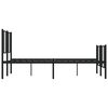 vidaXL Estructura cama sin colch&oacute;n con estribo metal negro 140x200 cm