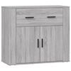 vidaXL Aparador de madera contrachapada gris Sonoma 80x33x70 cm