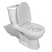 vidaXL Inodoro WC con cisterna blanco
