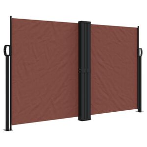 vidaXL Toldo lateral retr&aacute;ctil marr&oacute;n 140x600 cm