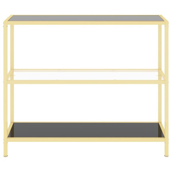 vidaXL Estantería transparente y negro vidrio templado 100x36x90 cm