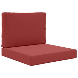 vidaXL Coj&iacute;n para sof&aacute; de exterior 2 pcs Rojo vino tinto Poli&eacute;ster