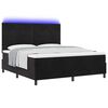 vidaXL Cama Box Spring LED con colch&oacute;n Negro 180 x 200 cm Terciopelo