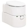 vidaXL Inodoro de camping integrado HDPE y acero blanco 24+17 L
