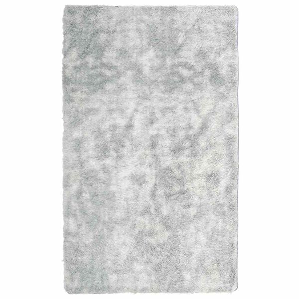 vidaXL Alfombra de pelo largo NAVARRA gris plata 80x150 cm poli&eacute;ster