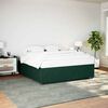 vidaXL Estructura cama sin colch&oacute;n terciopelo verde oscuro 200x200 cm