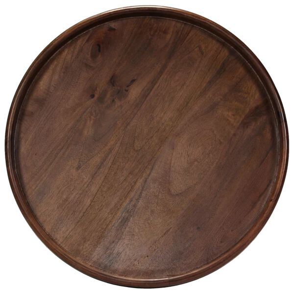 vidaXL Juego de mesas 3 unidades madera maciza de mango y acero