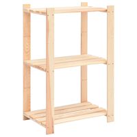 vidaXL Estantería almacenaje 3 niveles madera pino maciza 150 kg