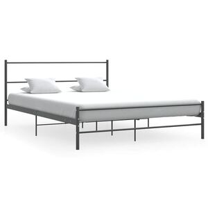 vidaXL Estructura de cama sin colchón metal gris 140x200 cm