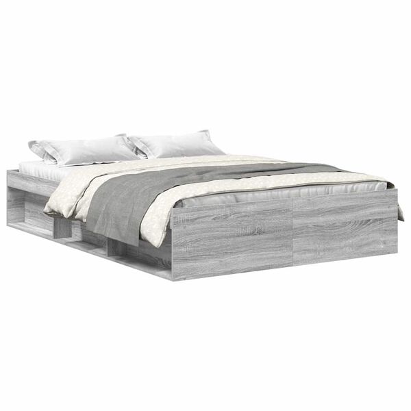 vidaXL Estructura de cama gris Sonoma 120x190 cm