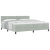 vidaXL Cama tipo Box Spring Gris Claro 200 x 200 cm Terciopelo