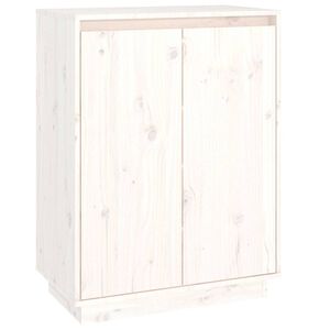 vidaXL Zapatero de madera maciza de pino 60x35x80 cm