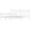 vidaXL Estructura cama sin colch&oacute;n con estribo metal blanco 200x200 cm