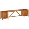 vidaXL Banco de jard&iacute;n con 2 jardineras acacia maciza 150x30x40 cm