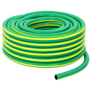 vidaXL Manguera de jard&iacute;n 5 capas Verde y amarillo 1 / 2'' 10 m PVC