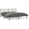 vidaXL Estructura cama sin colchón con cabecero metal negro 193x203 cm
