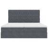 vidaXL Cama con tira de luces LED Gris oscuro 180 x 200 cm Terciopelo