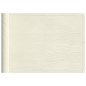 vidaXL Pantalla de balc&oacute;n 100% poli&eacute;ster Oxford crema 75x700 cm