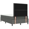 vidaXL Cama tipo Box Spring con colch&oacute;n Gris oscuro 120 x 190 cm tela