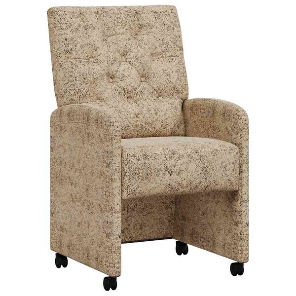 vidaXL Sillas de Comedor con Ruedas 2 pcs Gris claro 58 x 67 x 97 cm