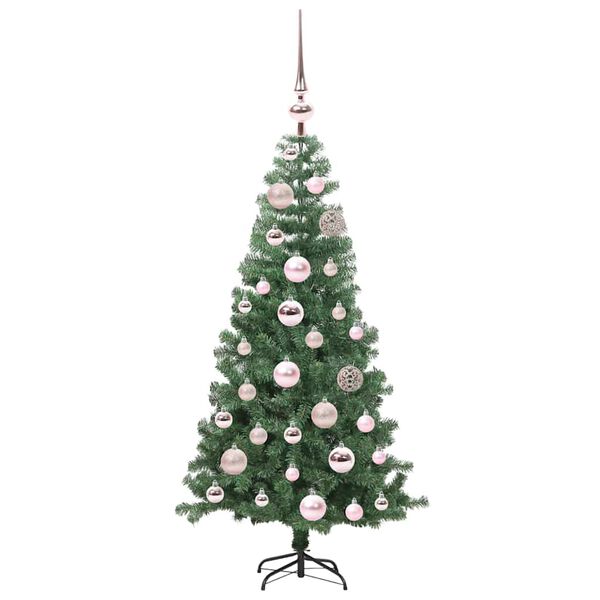 vidaXL &Aacute;rbol de Navidad con 150 LED con soporte Verde 120 cm PVC