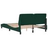 vidaXL Estructura cama sin colch&oacute;n terciopelo verde oscuro 120x200 cm