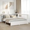 vidaXL Cama con estanter&iacute;a sin colch&oacute;n madera maciza blanca 140x200 cm