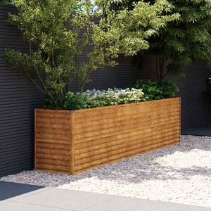 vidaXL Jardinera elevada 291x50x69 cm Acero Corten