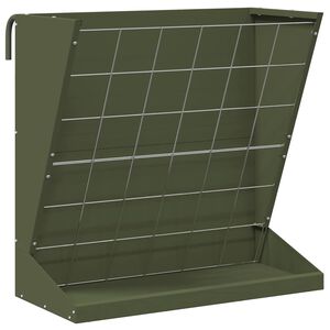 vidaXL Comedero de heno Verde oliva 71 x 33 x 70 cm 5 kg
