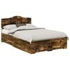 vidaXL Estructura de cama con caj&oacute;n Roble ahumado 120 x 190 cm