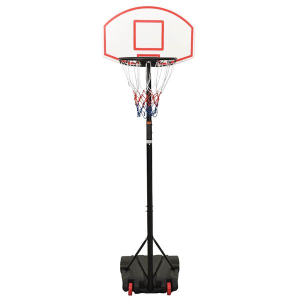 vidaXL Canasta de baloncesto polietileno blanco 216-250 cm