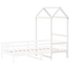 vidaXL Techo de cama infantil madera maciza blanco 118x70x176,5 cm