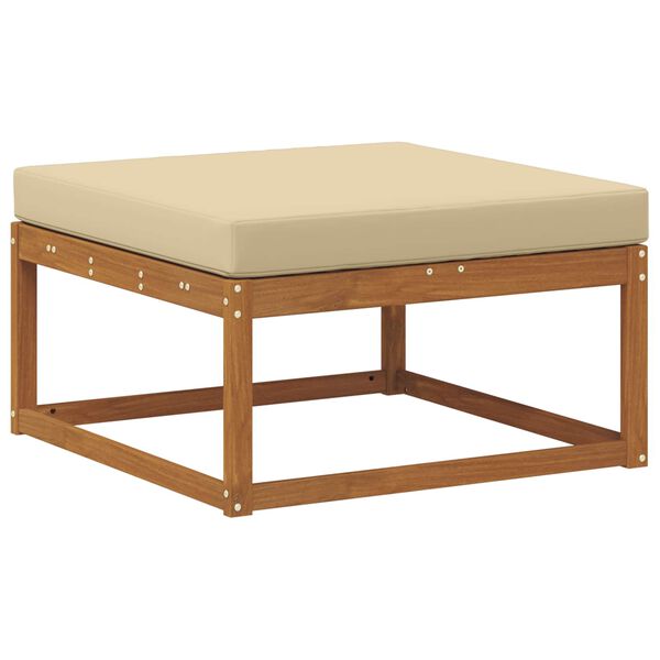 vidaXL Conjunto de sof&aacute;s de exterior con coj&iacute;n 7 pcs Natural y Beige