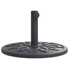 vidaXL Base de sombrilla semicircular para palos de &Oslash;38/48 mm 12 kg