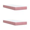 vidaXL Cama box spring con colch&oacute;n terciopelo rosa 200x200 cm