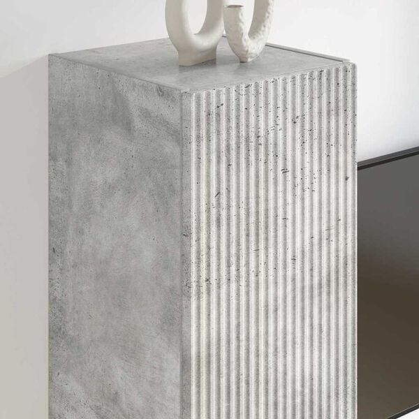 vidaXL Mueble de TV Montado en la Pared 2 pcs Concreto