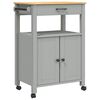vidaXL Carrito de cocina MONZA madera maciza de pino 60x40x88,5 cm