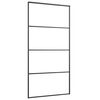 vidaXL Puerta corredera set herrajes negra 102,5x205 cm ESG vidrio
