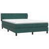 vidaXL Cama box spring con colch&oacute;n terciopelo verde oscuro 160x220 cm