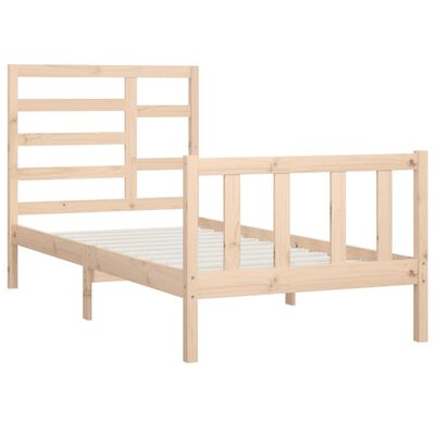 vidaXL Estructura de cama madera maciza de pino 90x200 cm