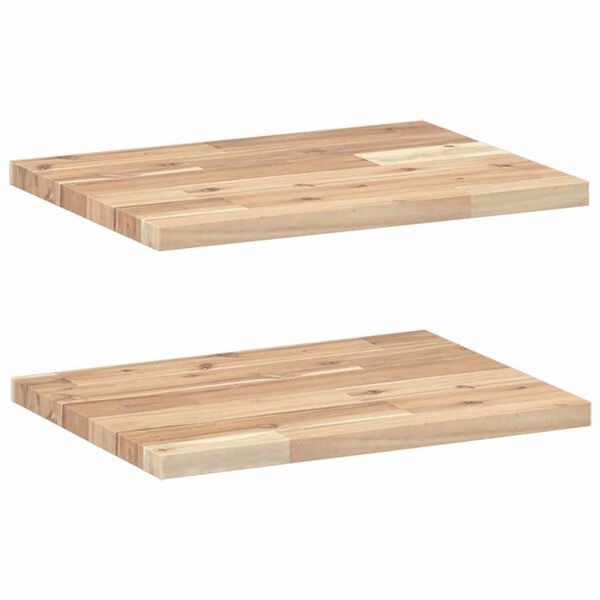 vidaXL Estantes flotantes 2 uds madera acacia sin tratar 40x30x2 cm