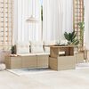 vidaXL Conjunto de Comedor de Jard&iacute;n con coj&iacute;n 5 pcs Beige y Crema