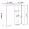 vidaXL Armario archivador de acero blanco 90x40x145 cm
