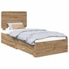 vidaXL Estructura de cama con caj&oacute;n Roble artisan 90 x 200 cm