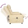 vidaXL Sill&oacute;n reclinable el&eacute;ctrico de tela crema
