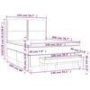 vidaXL Cama box spring con colch&oacute;n terciopelo gris oscuro 140x200 cm