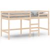 vidaXL Cama alta de ni&ntilde;os con escalera madera maciza pino 90x200 cm