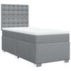 vidaXL Cama box spring con colch&oacute;n tela gris claro 100x200 cm