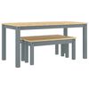 vidaXL Juego de comedor PANAMA 3 pzas madera maciza de pino gris